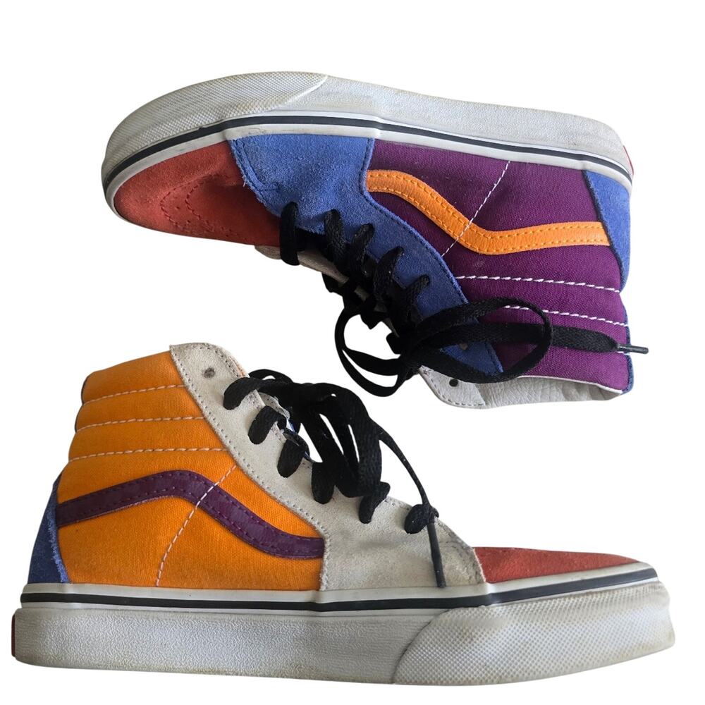 Vans Skateboard Sneaker Hi Top Suede and Fabric Children's Size 3